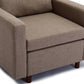 3-Seat Modular Sectional Sofa with 2 Ottomans