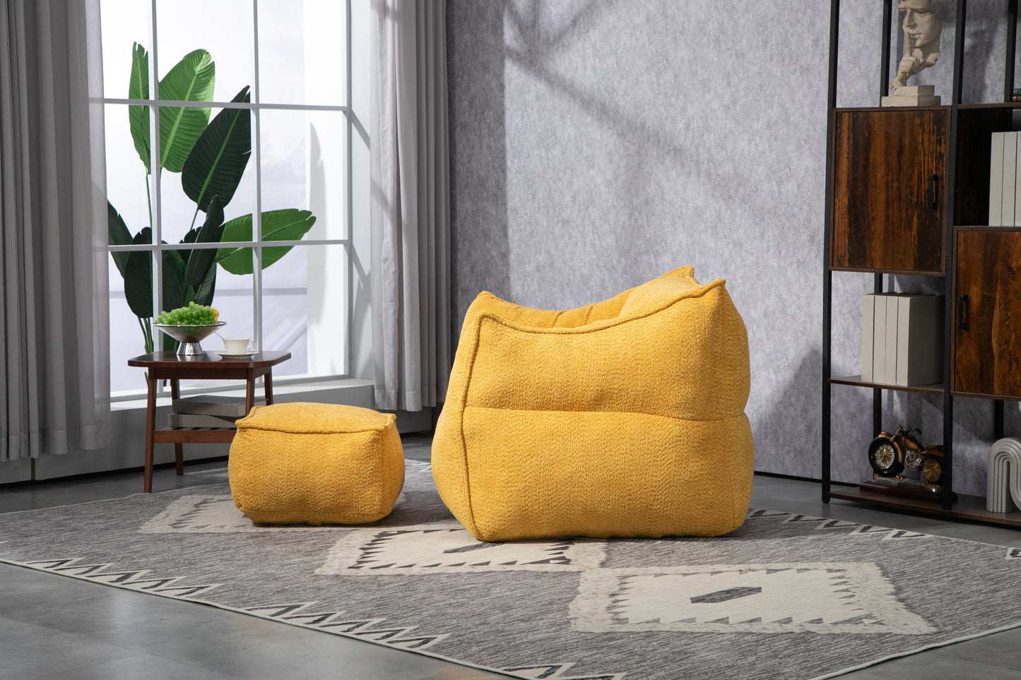 Bean Bag Kids Chair with Footstool