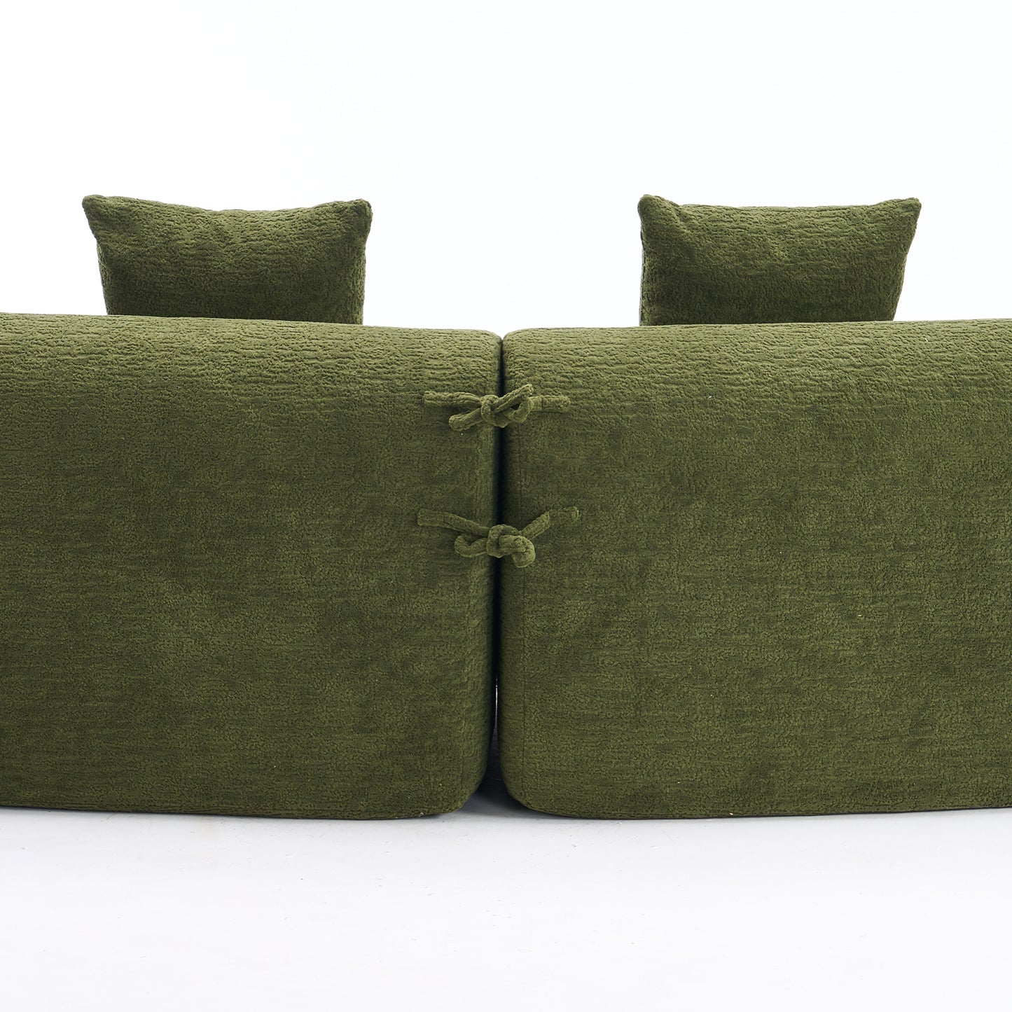 Curved Chenille Fabric Sofa