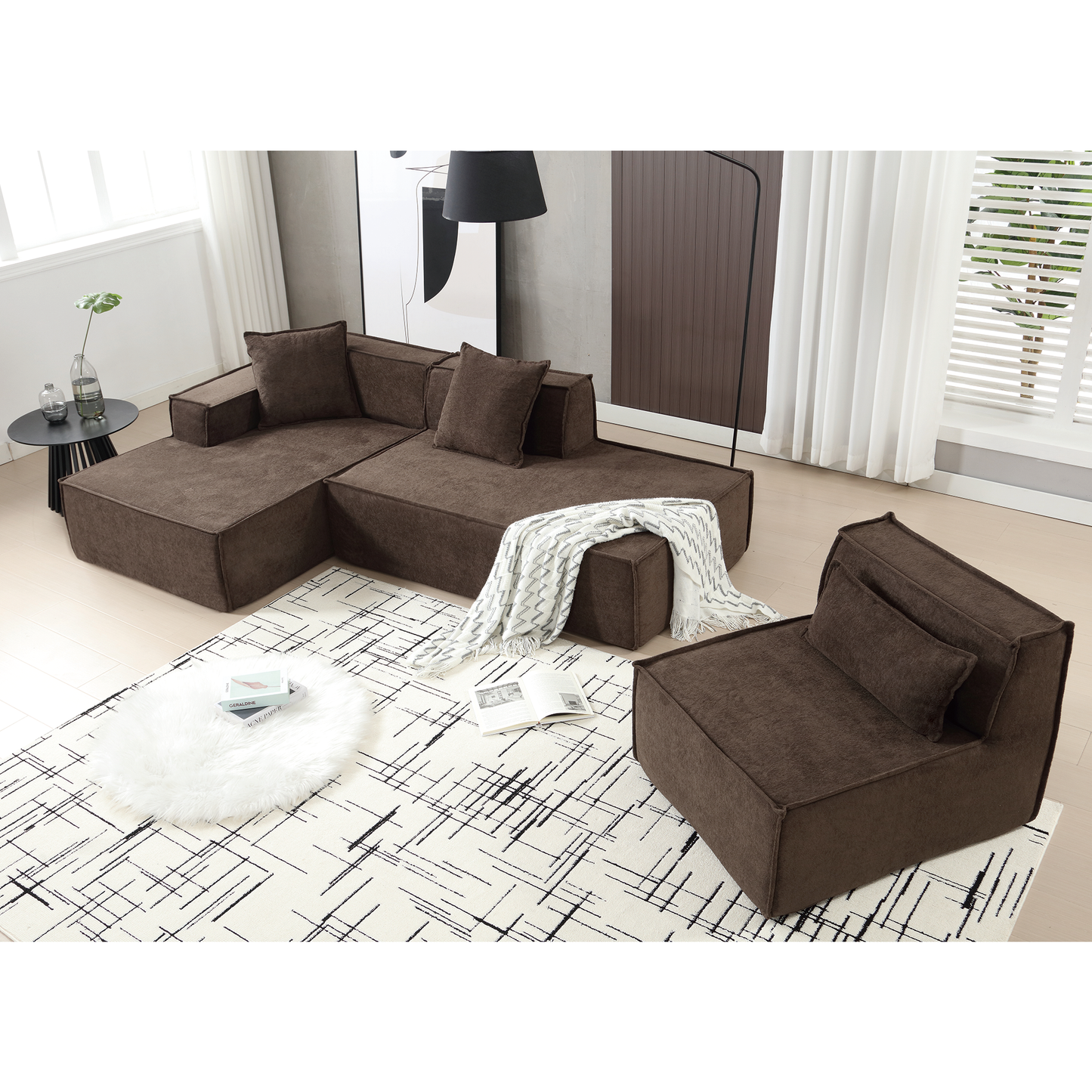 Modular Combination Sectional Sofa Set