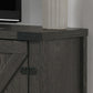 Salma Dark Gray 58" Wide TV Stand with 2 Open Shelves and 2 Cabinets