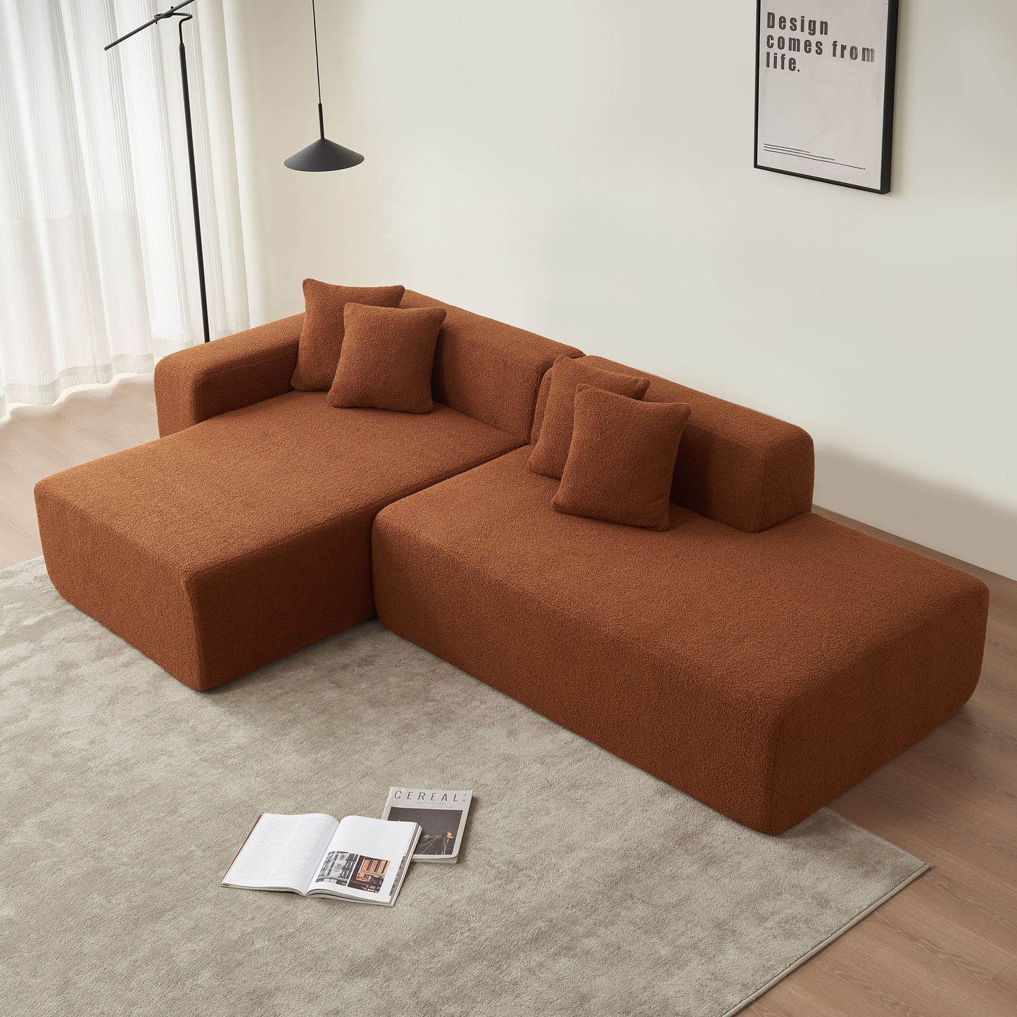 Modular L-Shape, 5- Seater, Sectional Sofa with Chaise Lounge