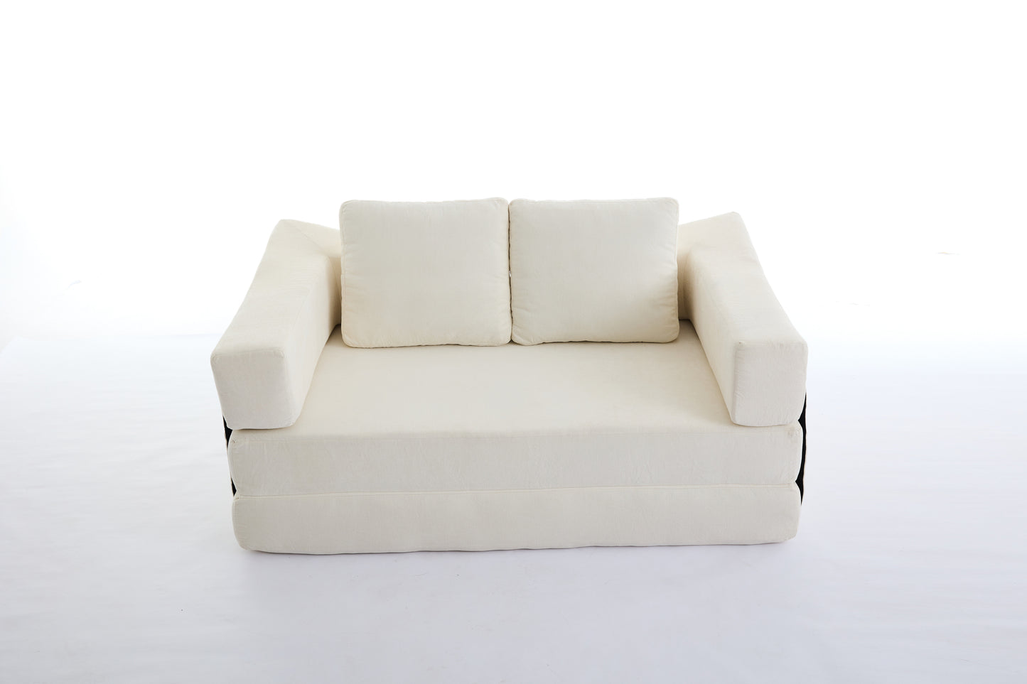 Modern Minimalist Fold-Out Sofa Bed with Removable Backrest