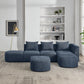 L-Shaped Modular Sectional Sofa with Chaise and Ottoman