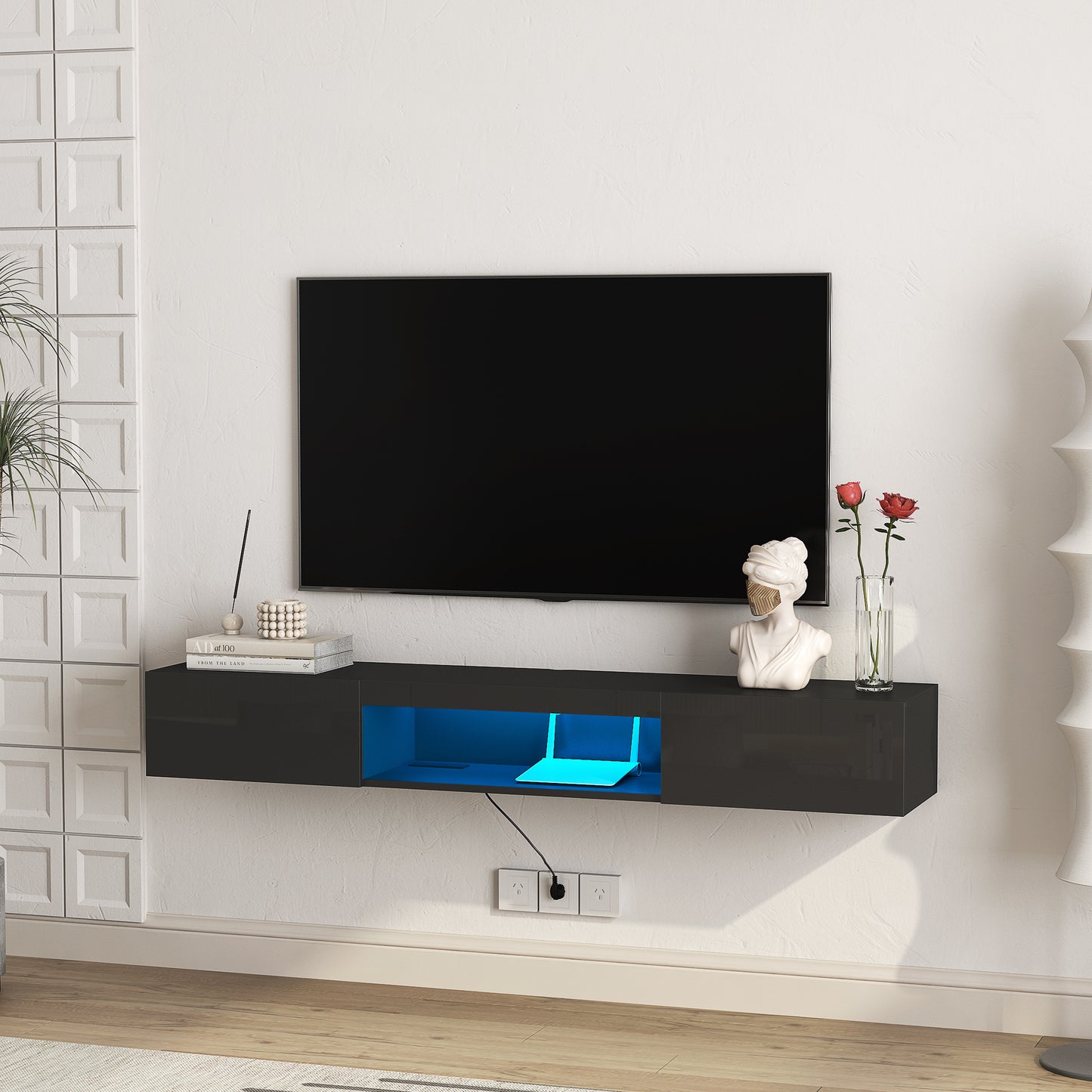 Floating Modern Entertainment Center For Up To 65" TV's