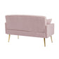 Pink Fabric 2 Seater Sofa