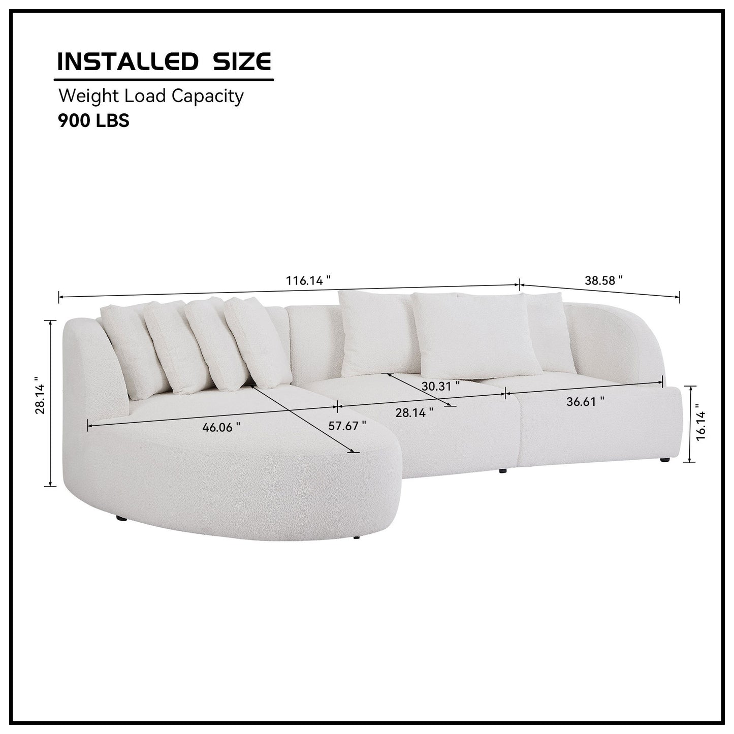 Convertible Corner Sofa with Armrest and Sectional Sofa