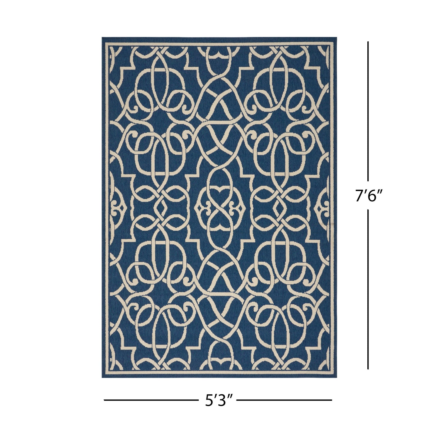 5'3" X 7'6" Outdoor Lounge Area Rug