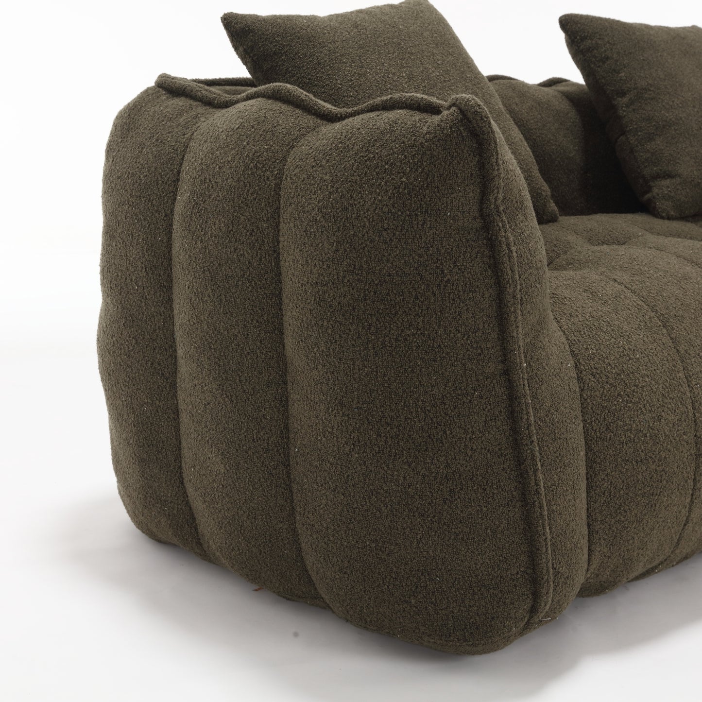 Soft beanbag chair with high resilience foam core for two people. The comfortable square recliner sofa is ideal for family members and friends engaged in games, reading, watching TV