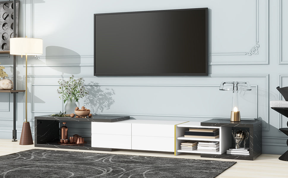 Modern Corner Design Extendable TV Stand For up to 85" TV's