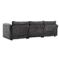 Oversized Boucle Fabric L-Shape Sectional - Movable Pedals with Detachable Armrests