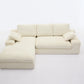 L Shaped 2 - Piece Corduroy Sectional