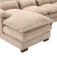 Chenille Fabric Oversized Four-Seater, U-shaped Combination Sofa