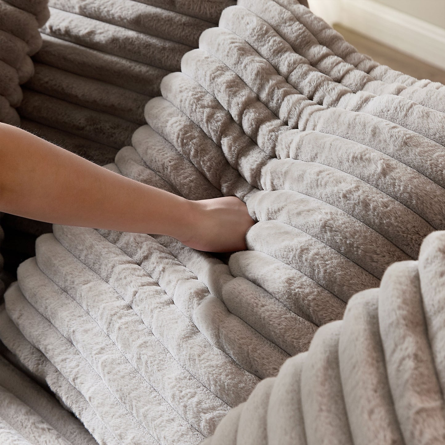 Cloud Couch with Fluffy Corduroy Upholstery