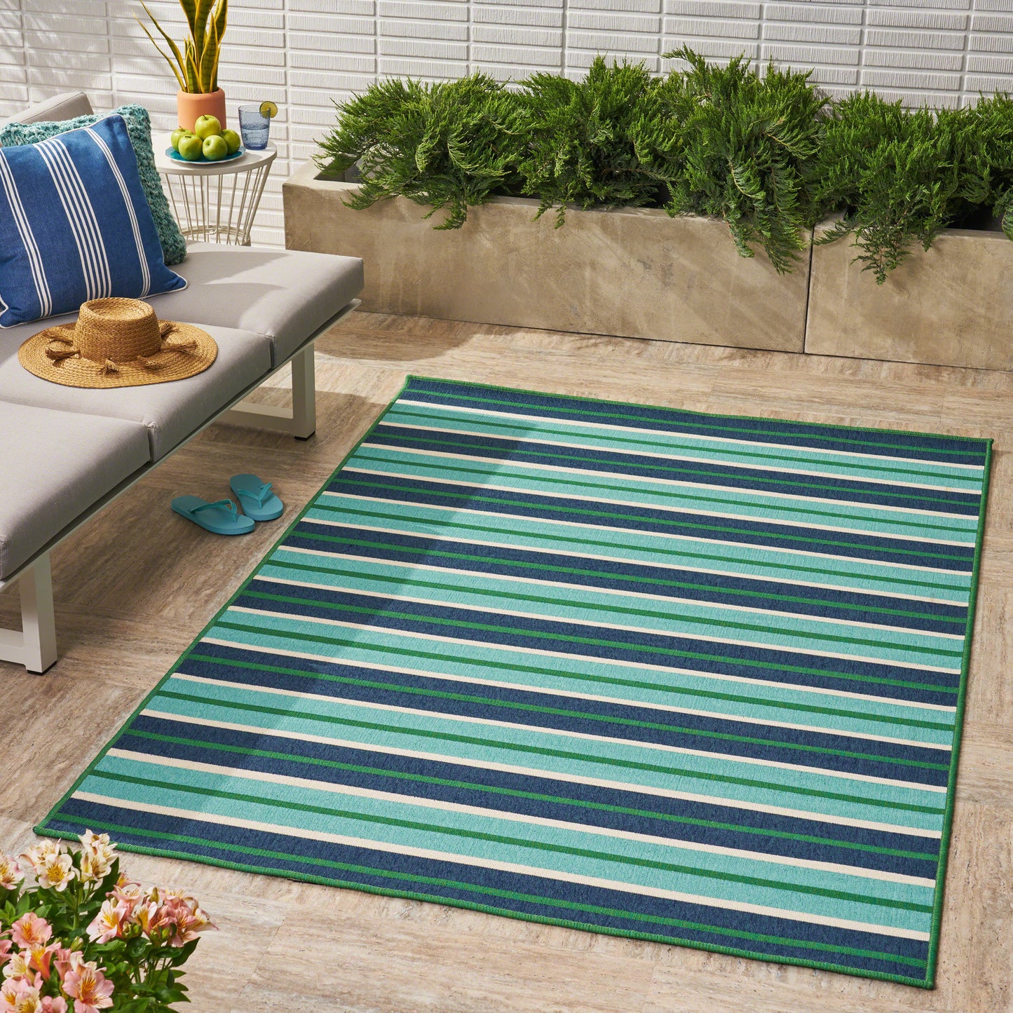 5'3" X 7'6" Outdoor Lounge Area Rug