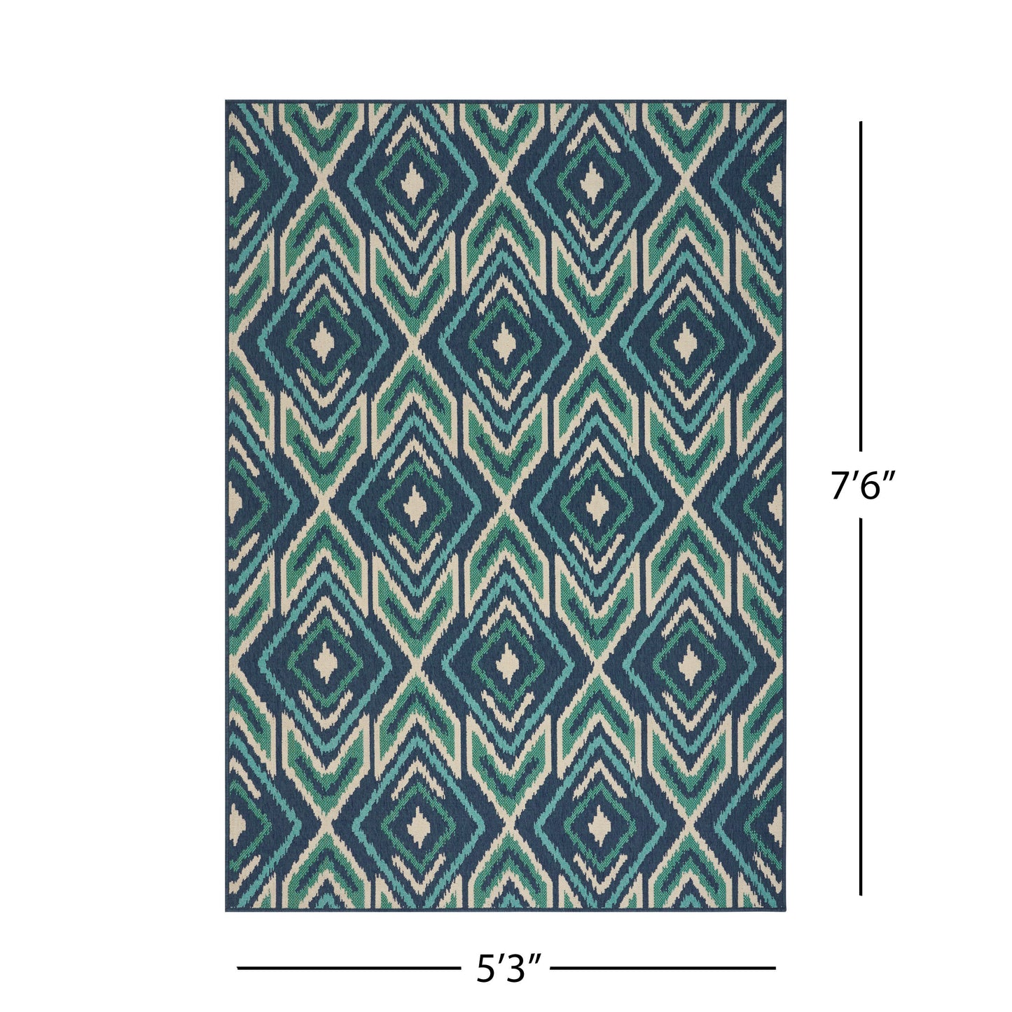 5'3" X 7'6"Outdoor Lounge Area Rug