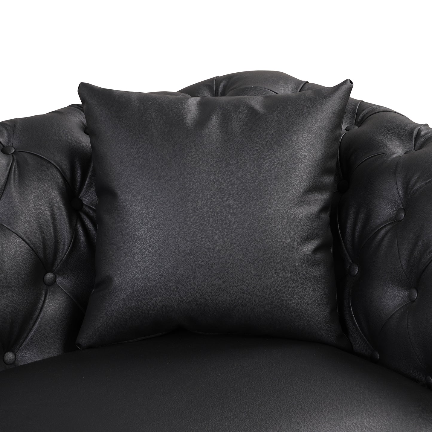 Black Tufted 3 Seater Sofa Sofa