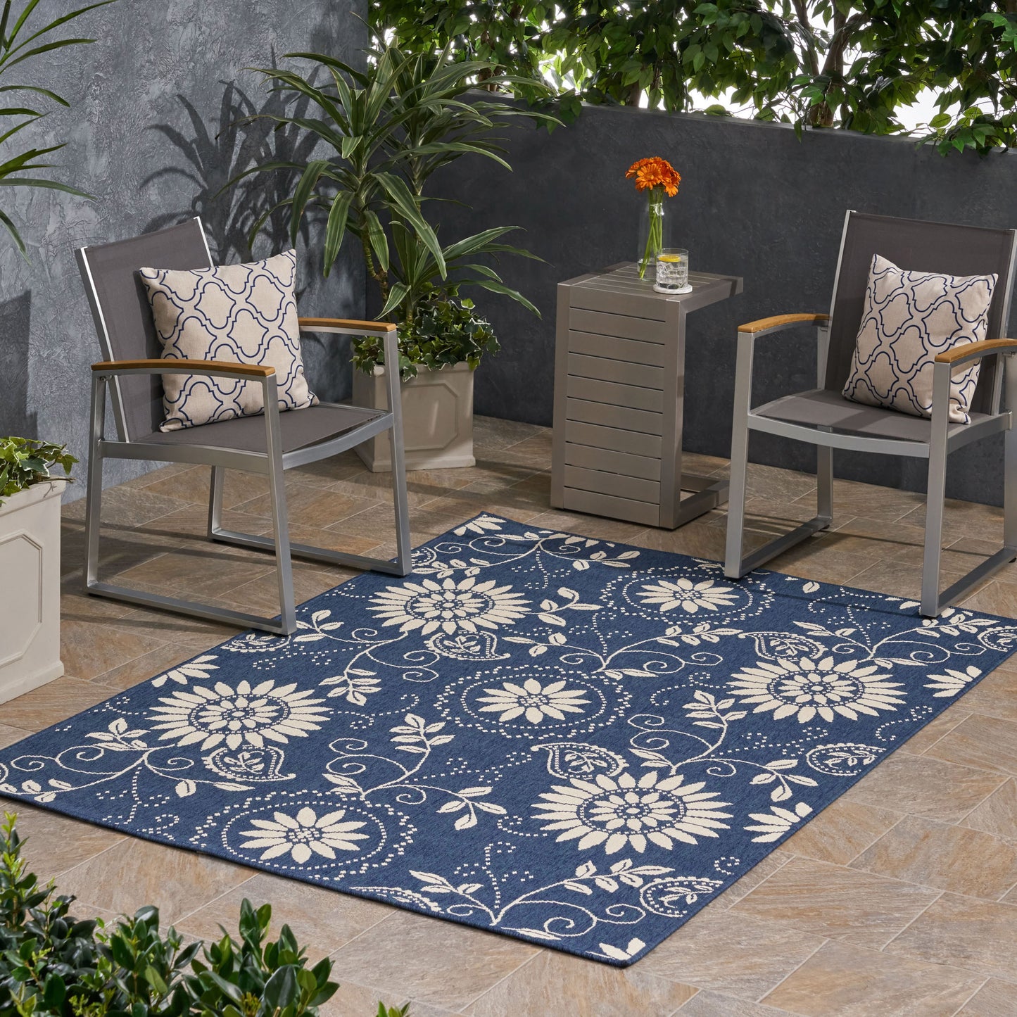 5'3" X 7' Outdoor Lounge Area Rug