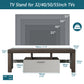 Modern TV Stand with LED Lights  for up to 55" TV's - Tempered Glass Shelve