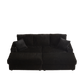 Corduroy 3-Seater Sofa With A Ottoman, 2 Storage & Cup Holder