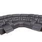 Faux Leather Reclining Sofa Grey