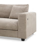 Oversized Corduroy L-Shaped Sectional Sofa with USB Ports & Cup Holders