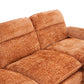 U-shaped profile sofa, including two single seats and two chaise, modular sofa, Chenille sofa,Orange