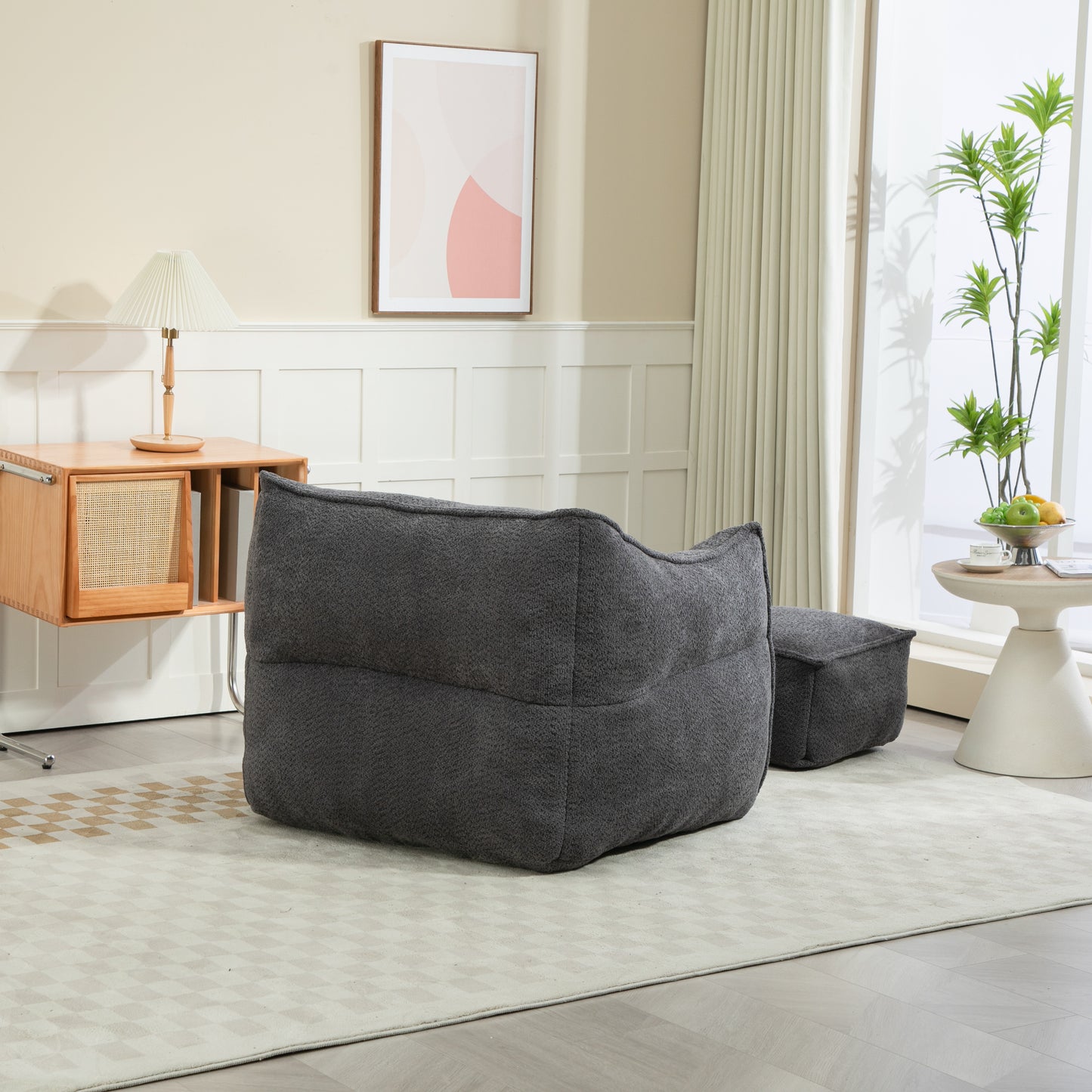 Bean Bag Kids Chair with Footstool