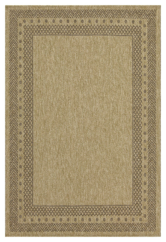 5 ft. 3 in. x 7 ft. 3 in. Jute/Black Indoor-Outdoor Area Rug