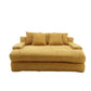 Chenille Fabric 2-Seater Lazy Sofa with 5 Back Pillows