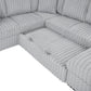 Oversized Corduroy Sectional With USB Charging Ports