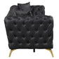 Black Tufted 3 Seater Sofa Sofa