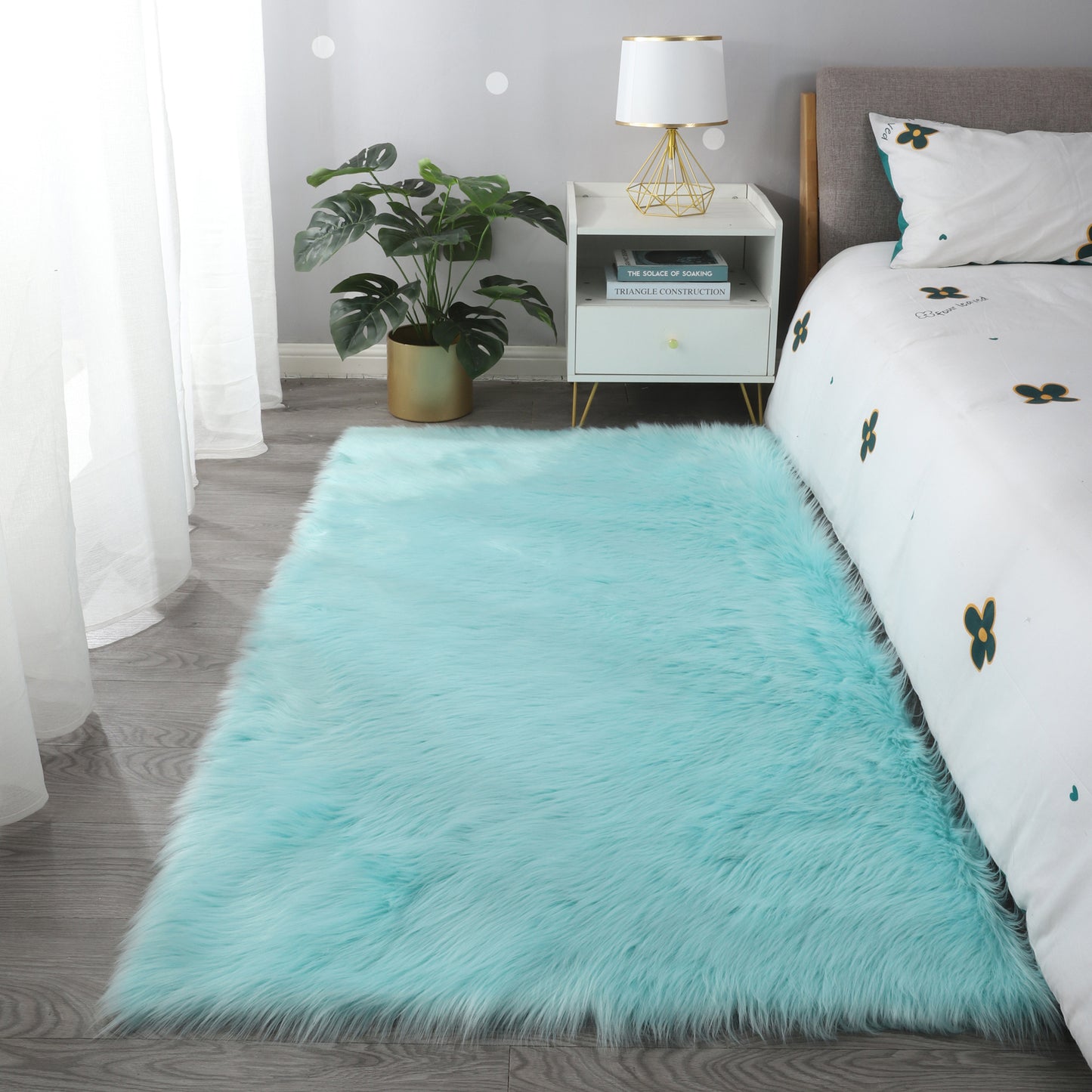 Ultra Soft Fluffy Faux Fur Sheepskin Area Rug