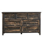 Farmhouse 7 Drawers Dresser - Rustic Wood Organizer