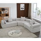 Oversized Semicircular Modular Sofa, Grey