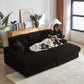 Corduroy 3-Seater Sofa With A Ottoman, 2 Storage & Cup Holder