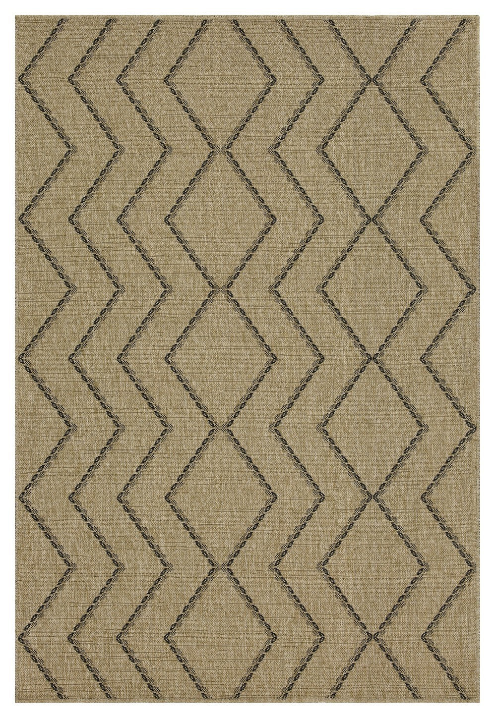 5 ft. 3 in. x 7 ft. 3 in. Jute/Black Indoor-Outdoor Area Rug