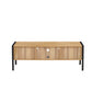 TV cabinet with Variable Color Light Strip & Double Sliding Doors For Storage For up to 50" TV's