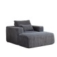 Corduroy Lounge Chair & Footrest – Fluffy Sleeper Sofa for Modern Comfort