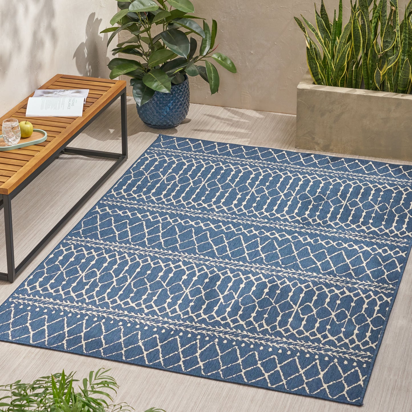 Durable Outdoor/Indoor Area Rug – Weather-Resistant & Stylish