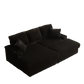 Corduroy 3-Seater Sofa With A Ottoman, 2 Storage & Cup Holder