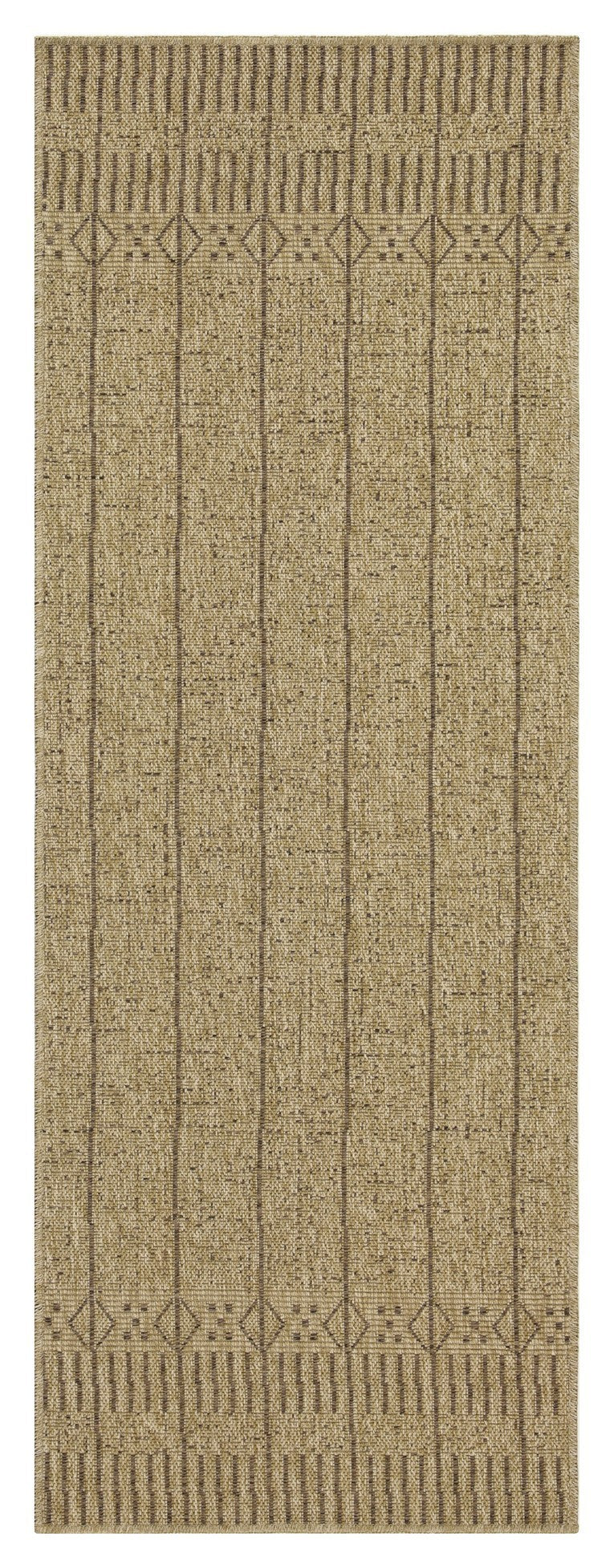 2 ft. 7 in. x 7 ft. 3 in. Jute/Black Indoor-Outdoor Area Rug