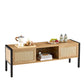 TV cabinet with Variable Color Light Strip & Double Sliding Doors For Storage For up to 50" TV's