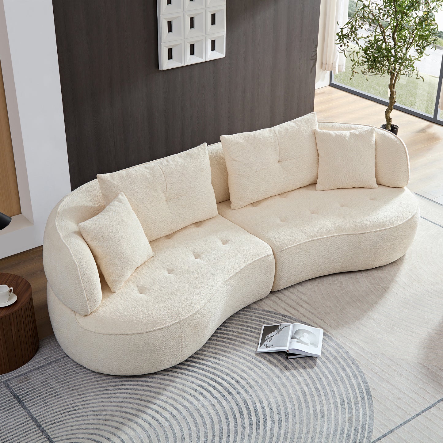 Curved Modular Sofa - 4-seat