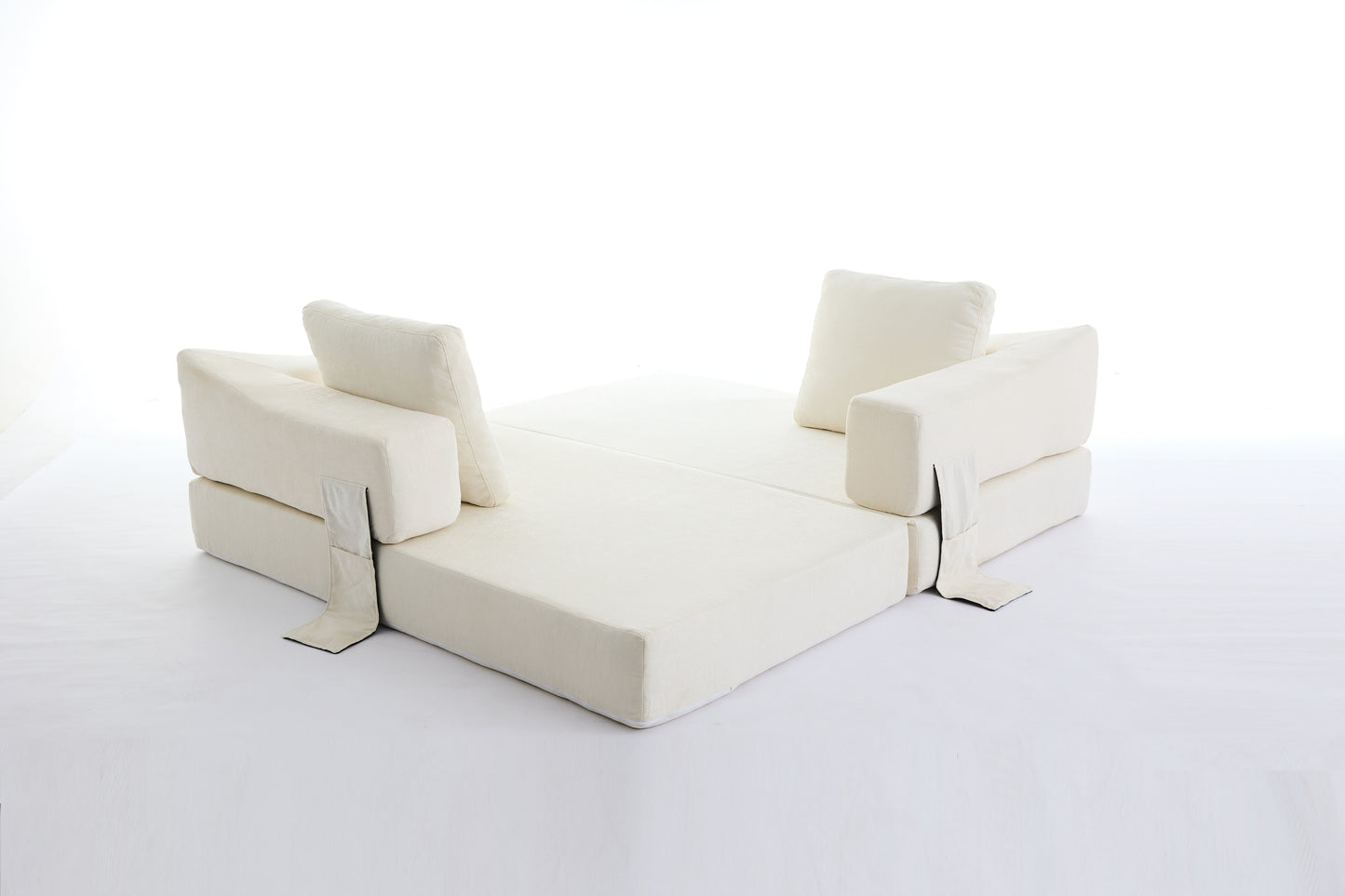 Modern Minimalist Fold-Out Sofa Bed with Removable Backrest