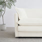 Sofa Set of 2 Chenille Couch, 2+3 Seater Sofa Set Deep Seat Sofa, Modern Sofa Set for Living Room, White Chenille