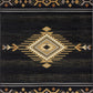 Tribal Design Black 7 ft. 10 in. x 10 ft. 3 in. Southwest Area Rug