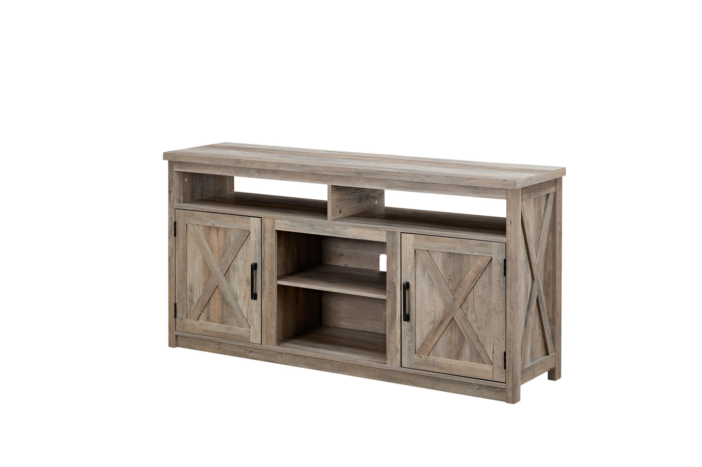 Farmhouse Barn Door Entertainment Console with Storage For up to 65" TV's