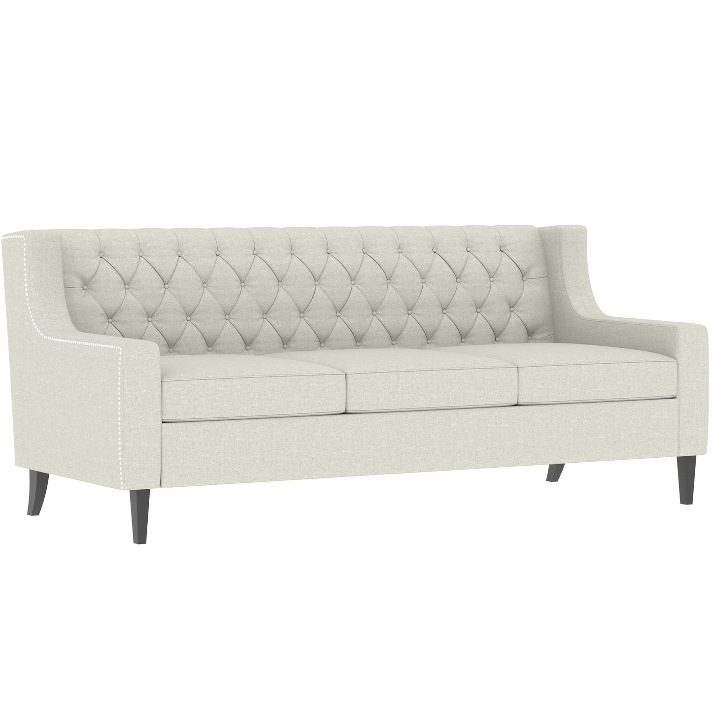 Button Tufted Backrest 3-Seater Sofa