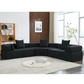 Oversized Semicircular Modular Sofa, Black